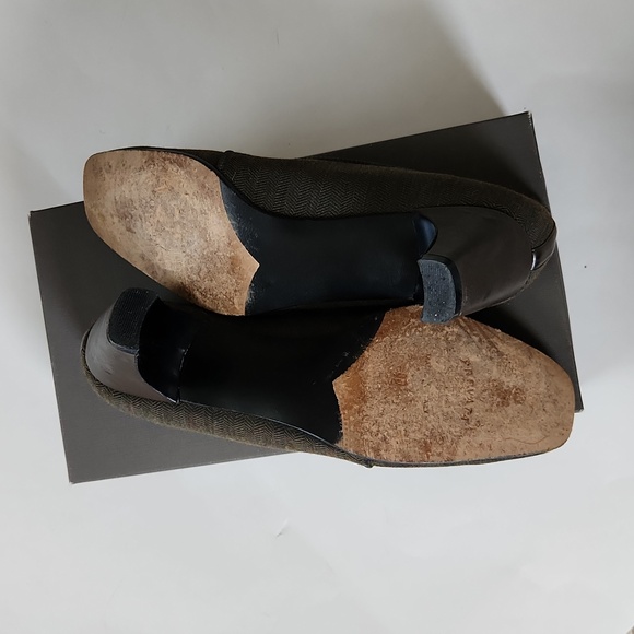 8 Prevata heels, twill Breen brown Made in Italy Italian leather soles pumps - Picture 8 of 10